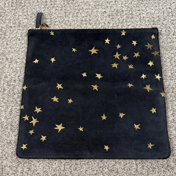 Clare V Black Clutch with Gold Star Details - Picture 3 of 4